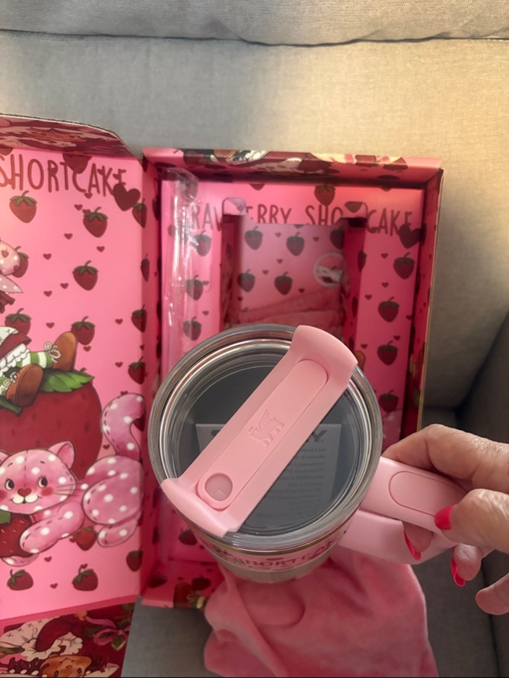 Stanley Pink Strawberry Shortcake Decorative Tumbler - Picture 6 of 6